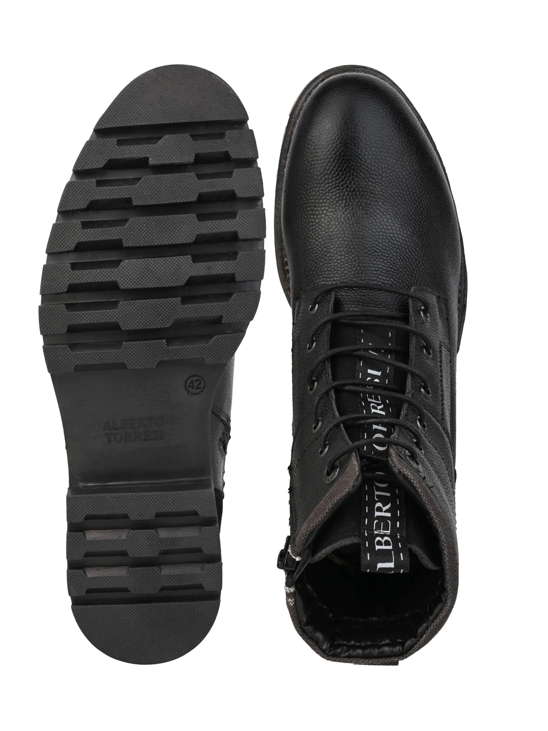 Black Leather Lace Up Boots 12 Black Leather Lace Up Boots - Image 10