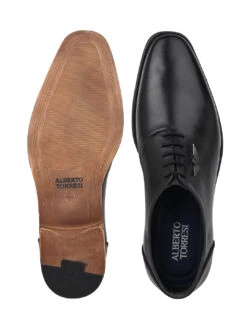 Black Leather Lace Up Shoes For Men With Sneaker Footpad -Modern Shoes World 04 2 8741a3c3 7262 4003 9391 4bb89ca99a09