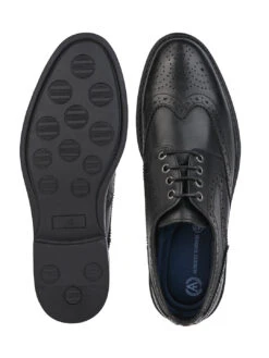 Alberto Torresi Genuine Leather Black Formal Brogue Shoes -Modern Shoes World 05 2