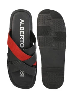 Alberto Torresi 270 Trendy Non Stitched Strap RedLeather Slippers -Modern Shoes World 07 2 2 13d1338c 374d 452f bdff 321f6d25ca9c
