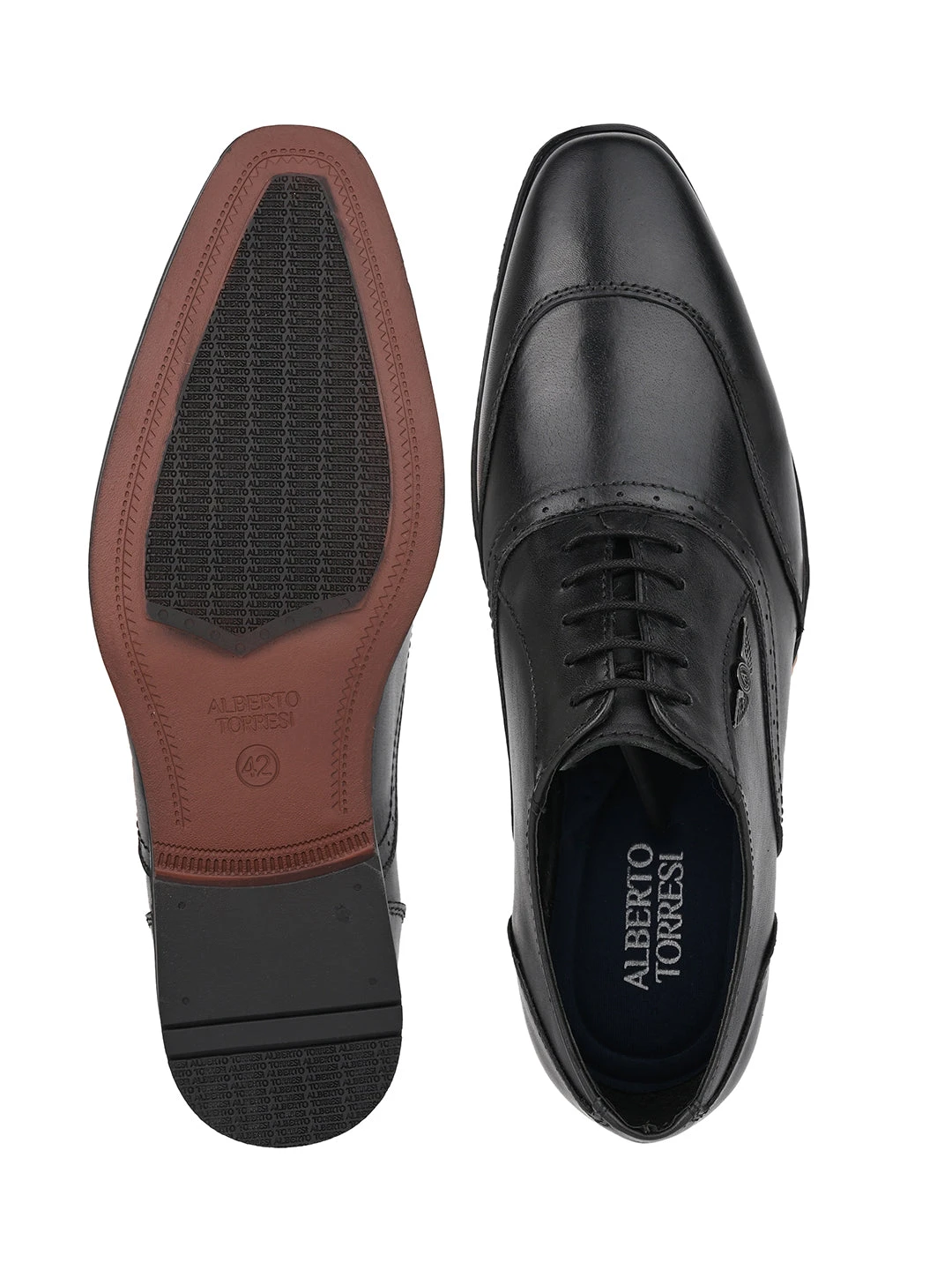 Alberto Torresi Genuine Leather Black Laceup Formal Shoes Oxford For Men 4 Alberto Torresi Genuine Leather Black Laceup Formal Shoes Oxford For Men - Image 2