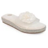Alberto Torresi White Floral Slide Sandals – Elegant Party Wear With Crystal Detailing -Modern Shoes World 1001 WHITE 1