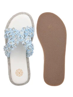 Aberto Torresi Blue Embellished Slide Sandals – Chic Design With Crystal Detailing 15 Aberto Torresi Blue Embellished Slide Sandals – Chic Design With Crystal Detailing -Modern Shoes World 1002 BLUE WHITE 6