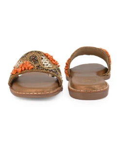 Alberto Torresi Brown Handcrafted Detailing With Festive Charm -Modern Shoes World 1004 ORANGE GOLD 4