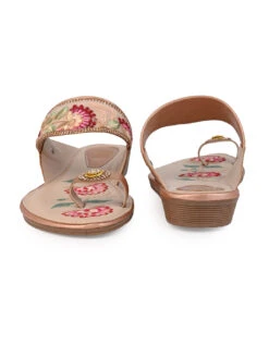 Alberto Torresi Women’s Embroidered Ethnic Sandals -Modern Shoes World 1007 BAIGE 7