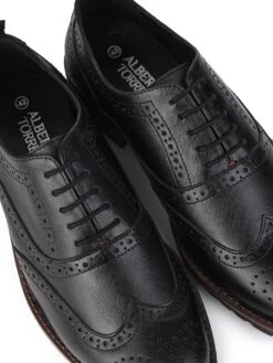 Alberto Torresi LatestBlack Brogue Shoes With Padded Insole -Modern Shoes World 1 7 db780863 9f16 4b26 90fd 3ec7ea7e4d15