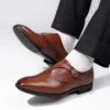 Albert Torresi Hungary Series 606 Executive Tan Formal Monk Shoes -Modern Shoes World 1 82