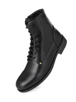 Alberto Torresi Barcus Series 111 Faux Black Leather Long Boots -Modern Shoes World 40111 BLACK 4