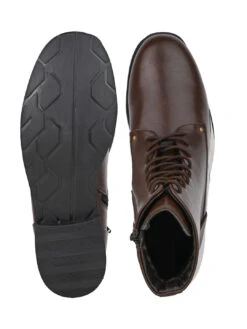 Alberto Torresi Barcus Series 111 Faux Brown Leather Long Boots -Modern Shoes World 40111 BROWN 6