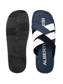 Alberto Torresi MenBlue Slippers -Modern Shoes World 59269 WHITE BLUE 5 8f57cbd3 3156 403f 80e9 1e1f9d2e7fba