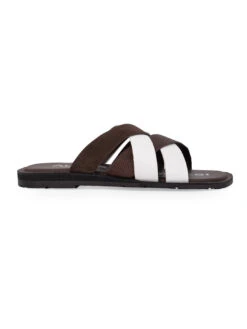 Alberto Torresi MenBrown Slippers -Modern Shoes World 59269 WHITE BROWN 3 2af32948 d075 45fd a2a0 1b066c4a13fa