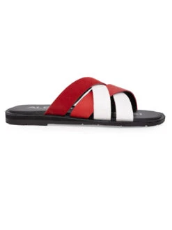 Alberto Torresi Men Red Slippers -Modern Shoes World 59269 WHITE RED 3 3467fac6 6f14 4d9a 809a 9d758934e746