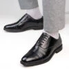 Alberto Torresi Men’s Black Synthetic Oxford Shoes -Modern Shoes World 59349 BLACK 7