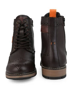 Aberto Torresi Sabastian Brouge High Tops Series 36 Boots For Men -Modern Shoes World 62337 BROWN 4