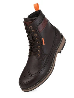 Aberto Torresi Sabastian Brouge High Tops Series 36 Boots For Men -Modern Shoes World 62337 BROWN 5