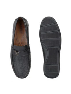 Alberto Torresi Genuine Leather Black Textured Loafers For Men -Modern Shoes World 63797 BLACK CROCO 6 5954791d e400 440d bbc0 7c4935966eff
