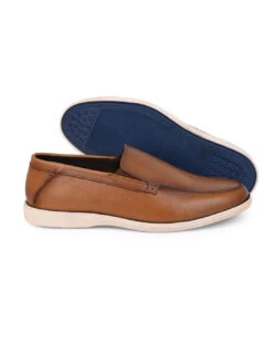 Alberto Torresi Genuine Leather Alpha Male Loafers -Modern Shoes World 66726 TAN 4