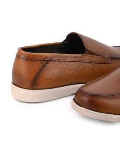 Alberto Torresi Genuine Leather Alpha Male Loafers -Modern Shoes World 66726 TAN 6