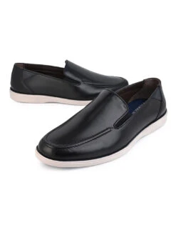Alberto Torresi Mild Leather Alpha Male Loafer With Sneaker Comfort Padding And Leather Upper -Modern Shoes World 66727 BLACK 5