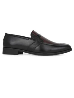 Alberto Torresi Office Edition Black Bordo Faux Leather Slip On 800 -Modern Shoes World 66800 BLACK BORDO 3