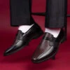 Alberto Torresi Office Edition Black Bordo Faux Leather Slip On 800 -Modern Shoes World 66800 BLACK BORDO 8