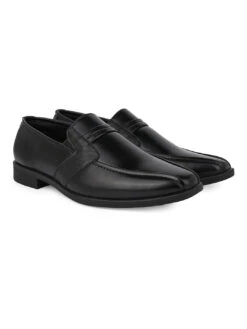 Alberto Torresi Office Edition Black Faux Leather Slip On 800 -Modern Shoes World 66800 BLACK 2