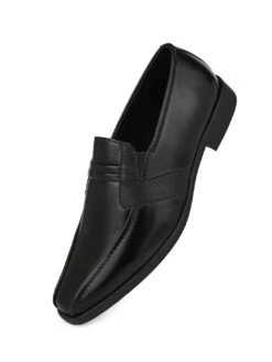 Alberto Torresi Office Edition Black Faux Leather Slip On 800 -Modern Shoes World 66800 BLACK 4