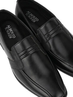 Alberto Torresi Office Edition Black Faux Leather Slip On 800 -Modern Shoes World 66800 BLACK 7
