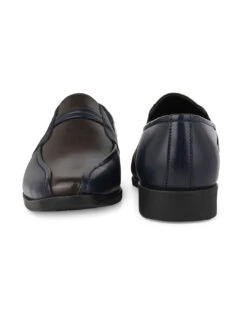 Alberto Torresi Office Edition Blue Brown Faux Leather Slip On 800 -Modern Shoes World 66800 BLUE BROWN 5