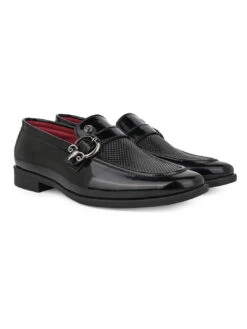 Alberto Torresi Office Edition Black PatentFaux Leather Monk Slip On 801 -Modern Shoes World 66801 BLACK PATENT 2