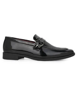 Alberto Torresi Office Edition Black PatentFaux Leather Monk Slip On 801 -Modern Shoes World 66801 BLACK PATENT 3