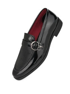Alberto Torresi Office Edition Black PatentFaux Leather Monk Slip On 801 -Modern Shoes World 66801 BLACK PATENT 4