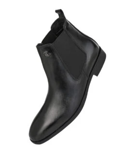 Alberto Torresi Men’s Leather Chelsea Boots In Black -Modern Shoes World 66807 BLACK 4