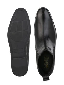 Alberto Torresi Men’s Leather Chelsea Boots In Black -Modern Shoes World 66807 BLACK 5