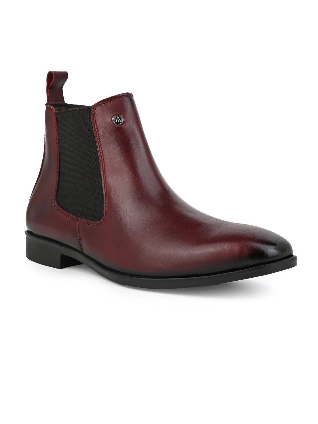 Alberto Torresi Men’sLeather Chelsea Boots In Burgundy In Bordo 4 Alberto Torresi Men’sLeather Chelsea Boots In Burgundy In Bordo - Image 2