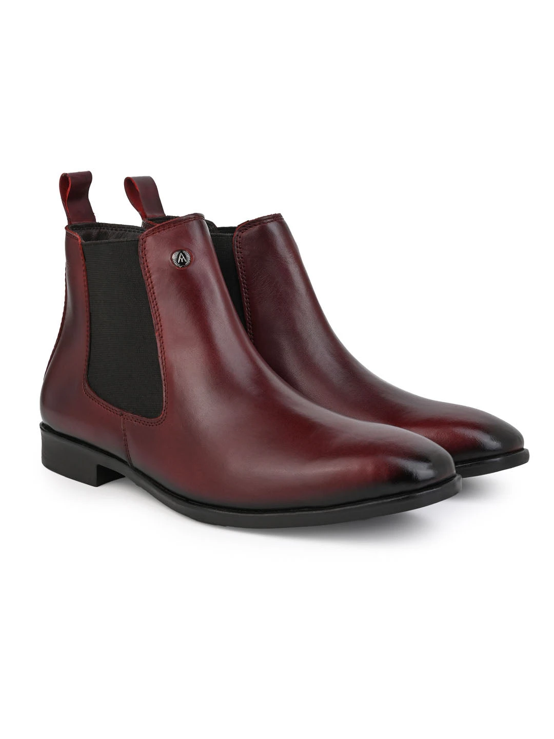 Alberto Torresi Men’sLeather Chelsea Boots In Burgundy In Bordo 5 Alberto Torresi Men’sLeather Chelsea Boots In Burgundy In Bordo - Image 3