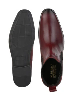Alberto Torresi Men’sLeather Chelsea Boots In Burgundy In Bordo 15 Alberto Torresi Men’sLeather Chelsea Boots In Burgundy In Bordo -Modern Shoes World 66807 BORDO 5