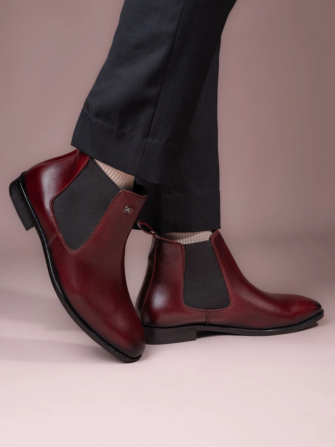 Alberto Torresi Men’sLeather Chelsea Boots In Burgundy In Bordo 3 Alberto Torresi Men’sLeather Chelsea Boots In Burgundy In Bordo