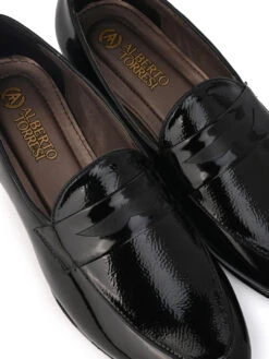 Alberto Torresi Nancy Penny Black Patent Saddle Loaffer -Modern Shoes World 66933 BLACK 7 feb1e888 fcf1 42f9 9c62 9c8898acb9de