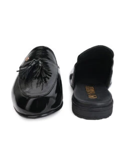 Alberto Torresi Black Tassel Patent Mule -Modern Shoes World 66938 BLACK 5
