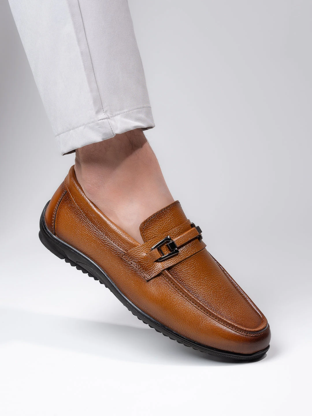 Alberto Torresi Genuine Leather Filter Your Pain Rubber Sole Loafers 5 Alberto Torresi Genuine Leather Filter Your Pain Rubber Sole Loafers - Image 3