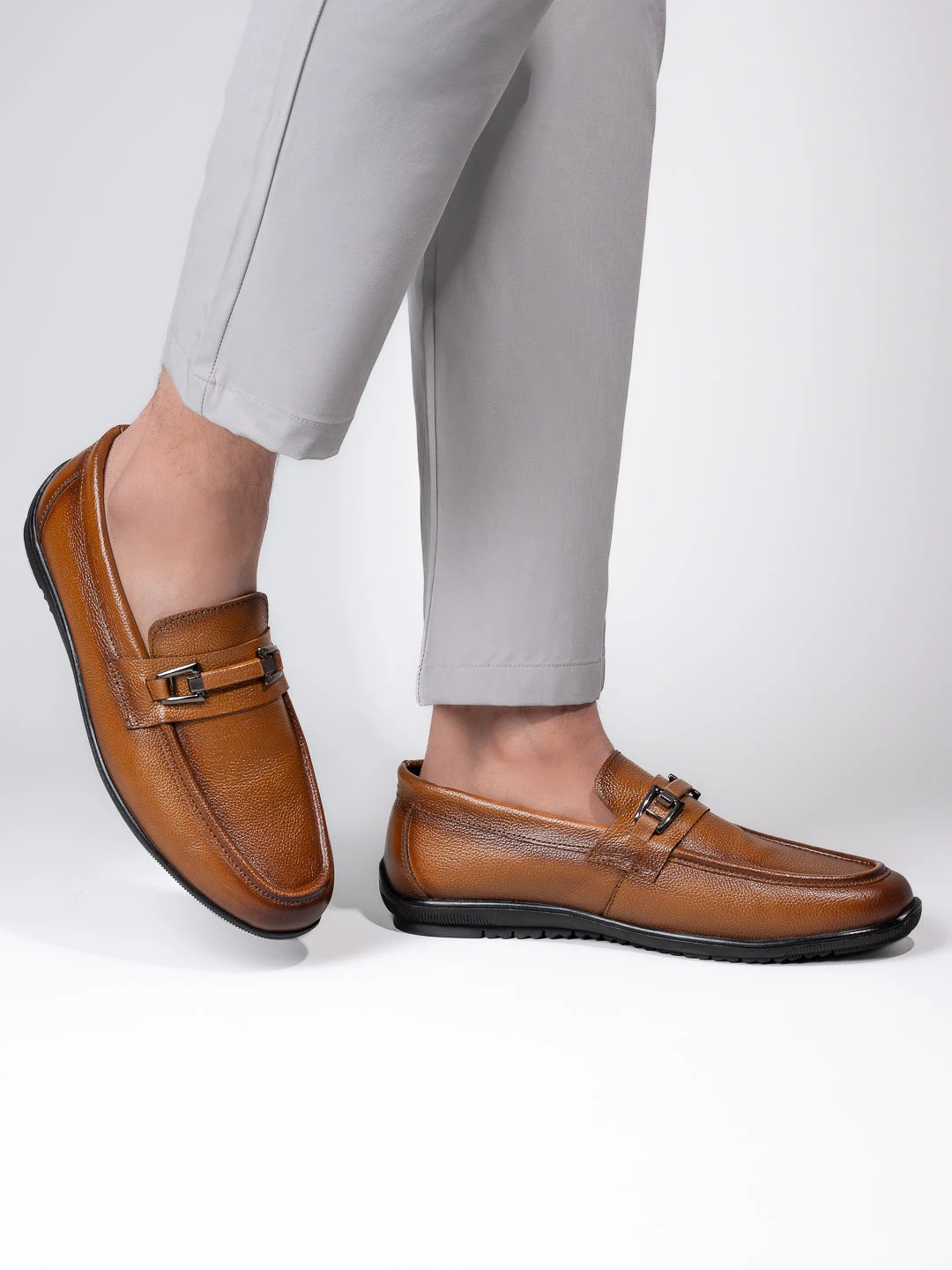 Alberto Torresi Genuine Leather Filter Your Pain Rubber Sole Loafers 4 Alberto Torresi Genuine Leather Filter Your Pain Rubber Sole Loafers - Image 2