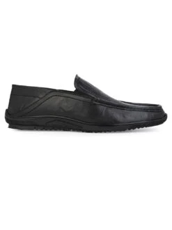 Alberto Torresi Black Leather Casual Loafers -Modern Shoes World 66942 Black 3