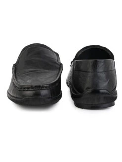 Alberto Torresi Black Leather Casual Loafers -Modern Shoes World 66942 Black 4