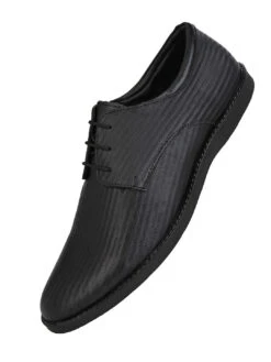Alberto Torresi Textured Black Leather Office/ Dress Formal Derby Shoes -Modern Shoes World 66950 BLACK 4 688ad472 df68 4988 8e2a d827c16e59ee