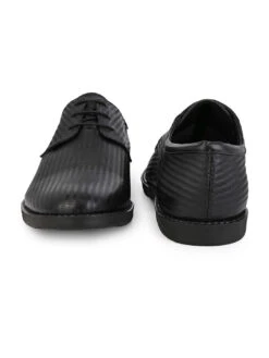 Alberto Torresi Textured Black Leather Office/ Dress Formal Derby Shoes -Modern Shoes World 66950 BLACK 6 92738ce0 0eb6 4a99 807c 230dec6edc97