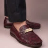Alberto Torresi Twisty Series 531 Full Flex Rubber Sole Slip In Bordo Casual Loafers -Modern Shoes World 88531 BORDO 8
