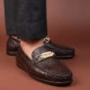 Alberto Torresi Twisty Series 531 Full Flex Rubber Sole Slip In Brown Casual Loafers -Modern Shoes World 88531 BROWN 8