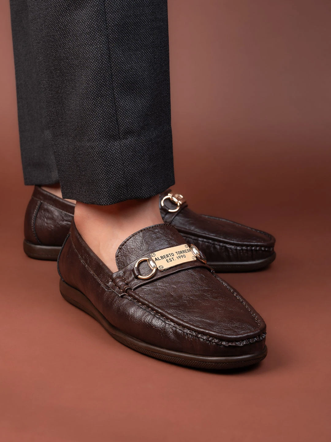 Alberto Torresi Twisty Series 531 Full Flex Rubber Sole Slip In Brown Casual Loafers 3 Alberto Torresi Twisty Series 531 Full Flex Rubber Sole Slip In Brown Casual Loafers