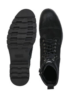 Alberto Torresi Headon Series Devl556 Suede Distress Long Boots For Men -Modern Shoes World 88556 BLACK NEW 4